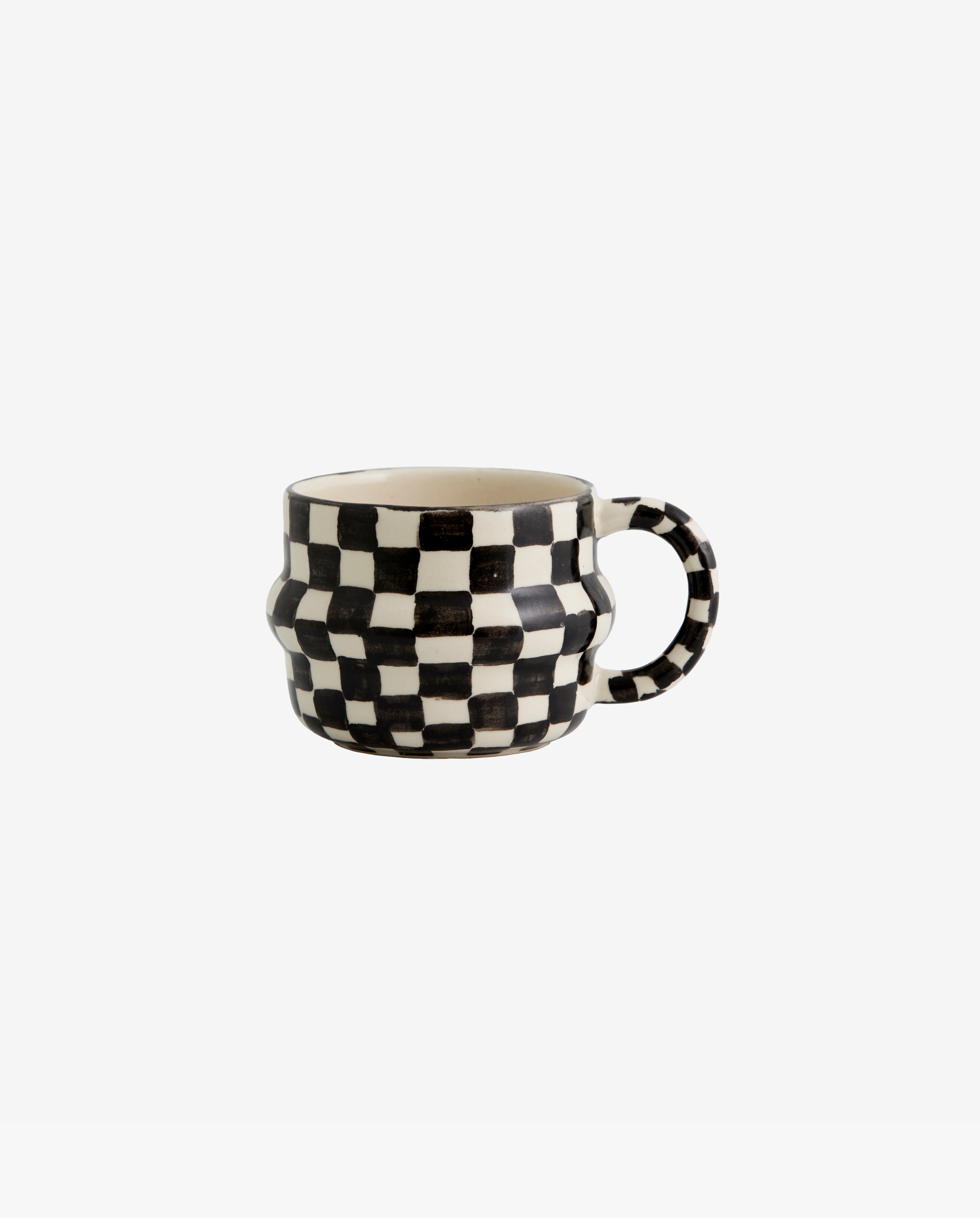 YSIA Tasse, kariert - schwarz/elfenbein