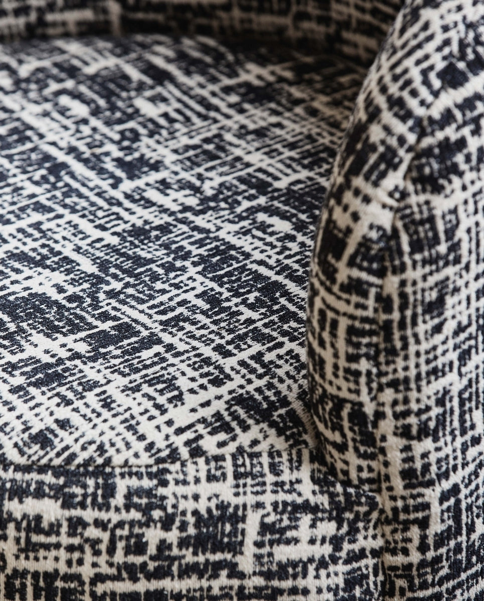 Chaise longue BOMU - noir/blanc