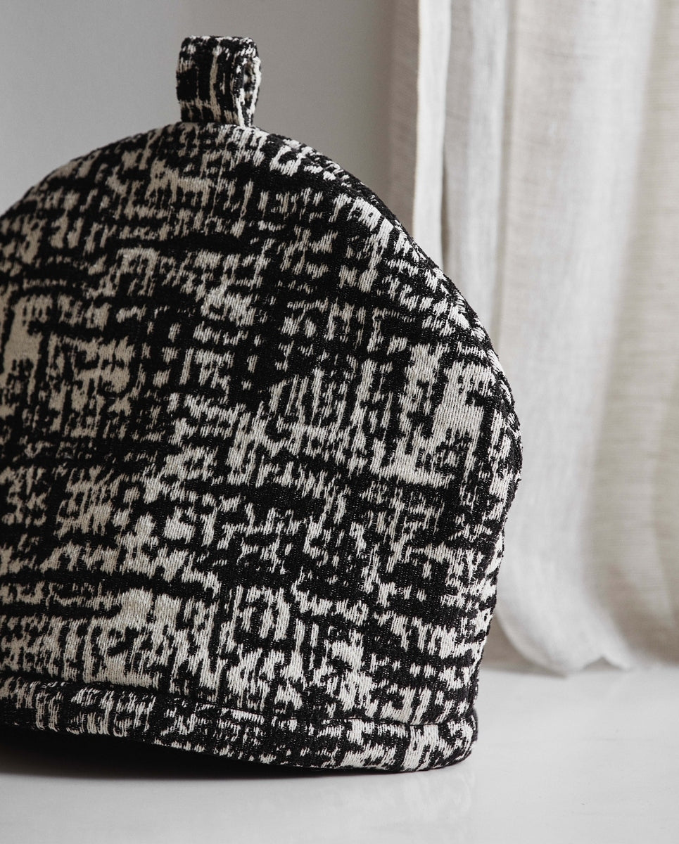 ROSIS theepotdeksel - zwart/wit