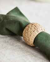 Napkin ring, weaved cane, natural