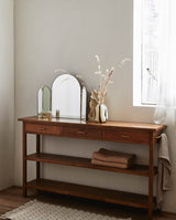 FARRIS table w. drawers - nature