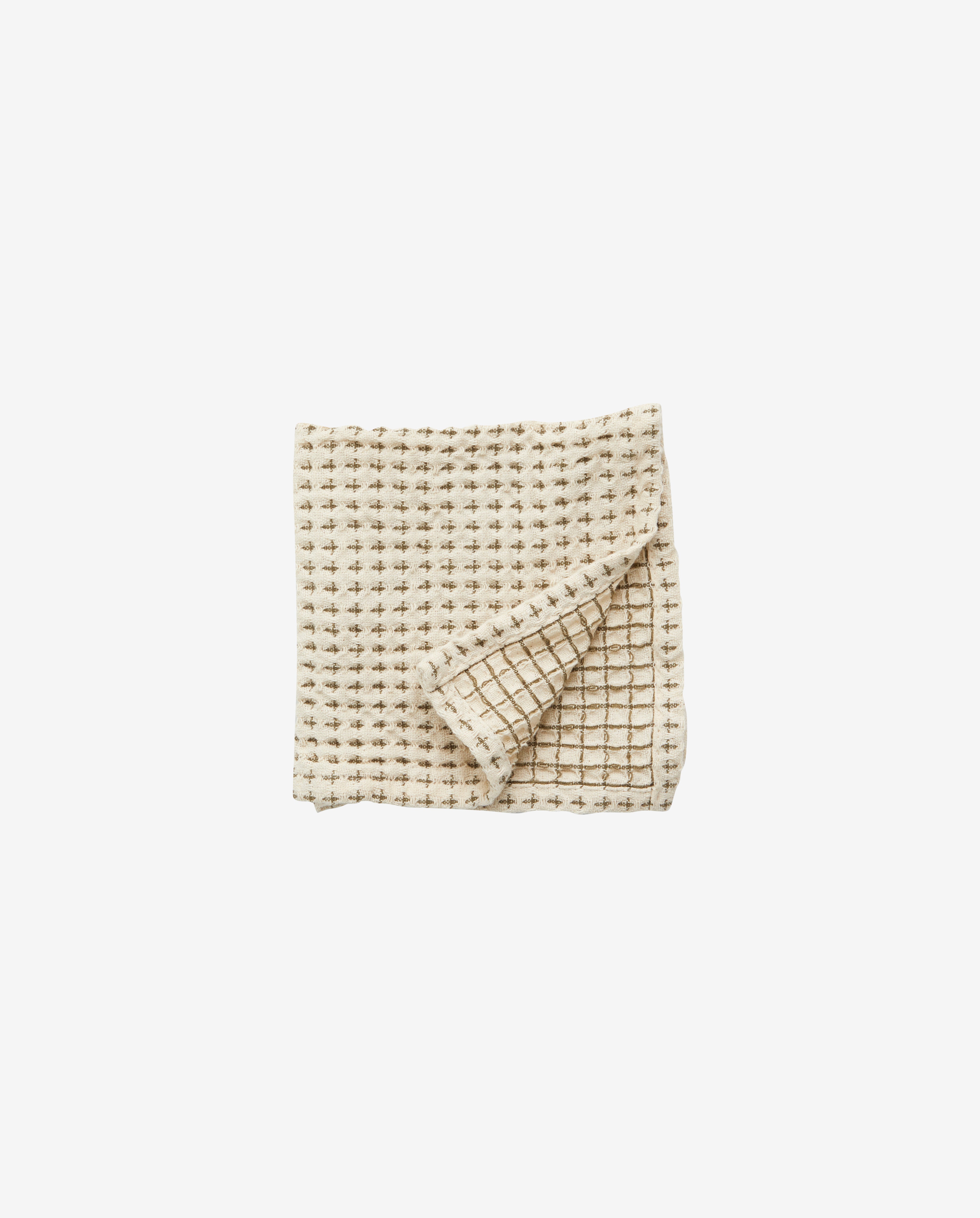 HEZE dish cloth, waffle - off white/green