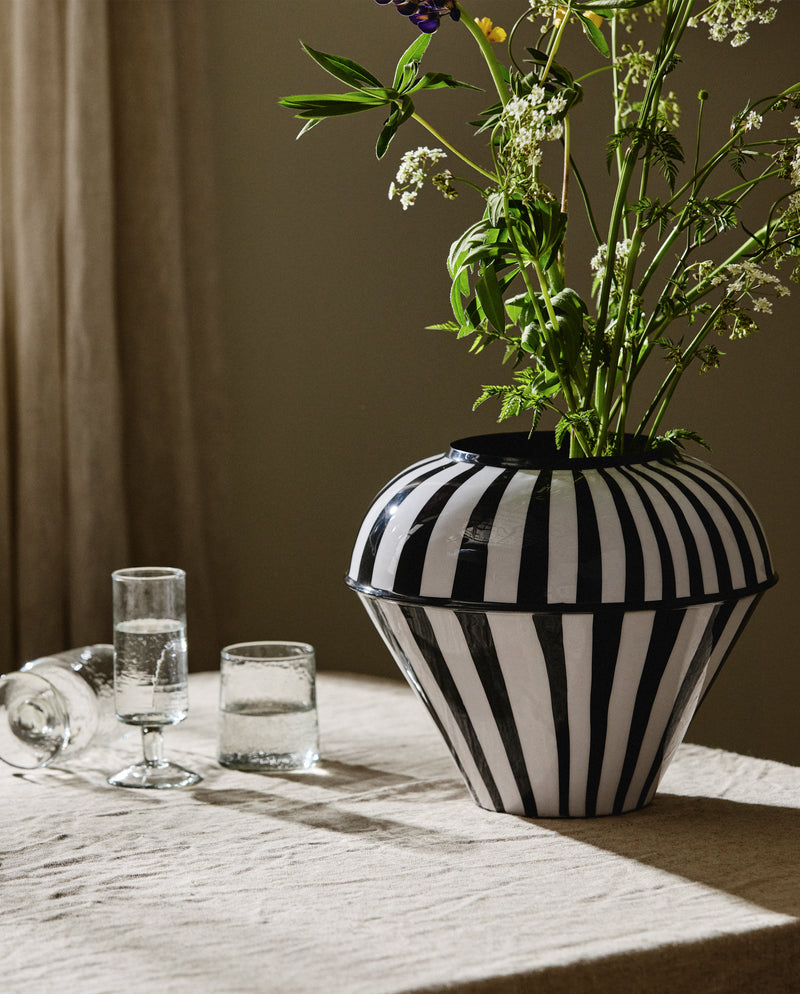 SIPURA Vase - schwarz/weiß