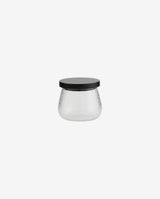 PLUMSI storage glass w. lid, S - clear