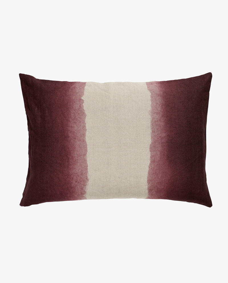 Cushion cover, dark rose/beige