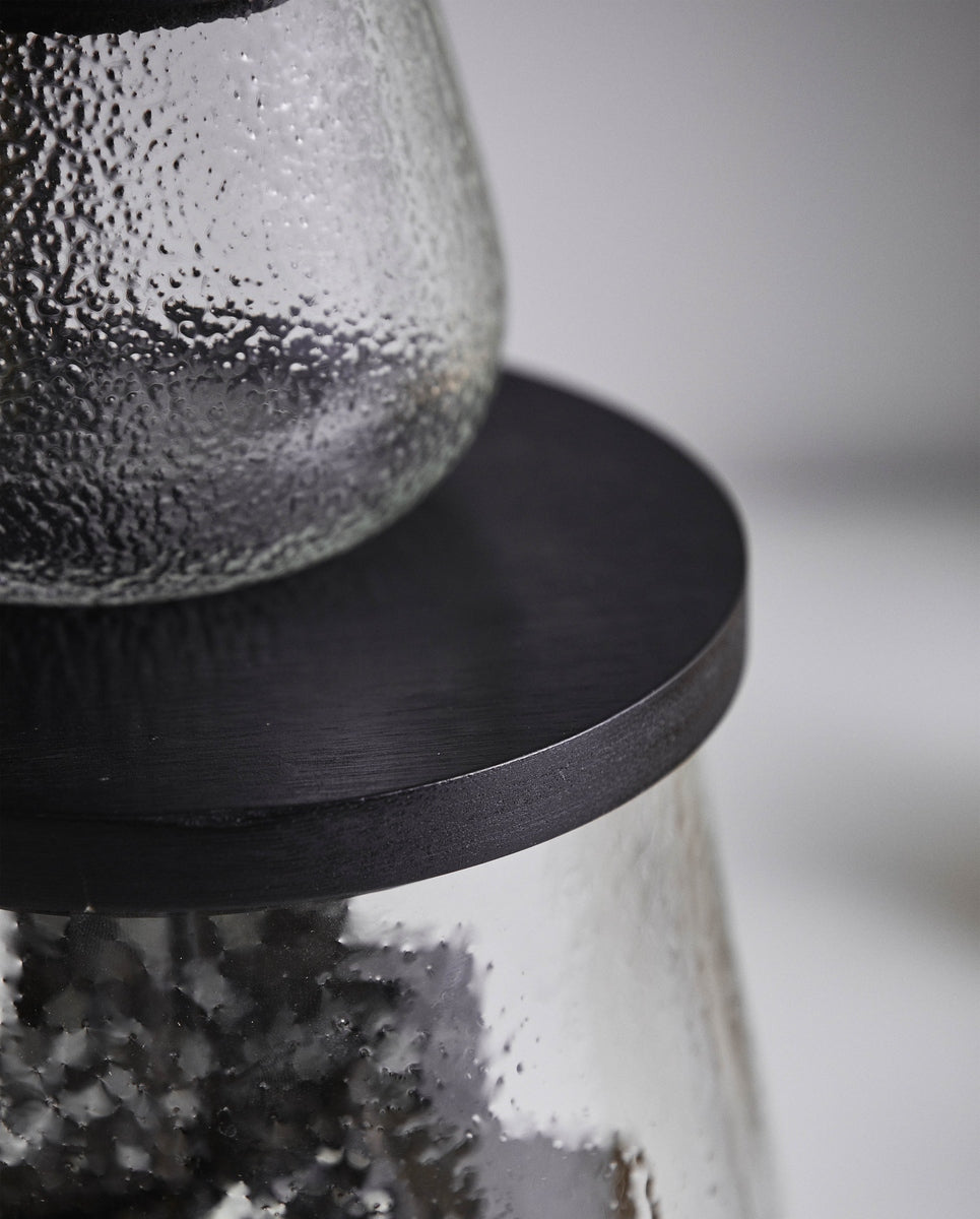 Vaso di vetro PLUMSI con coperchio, S