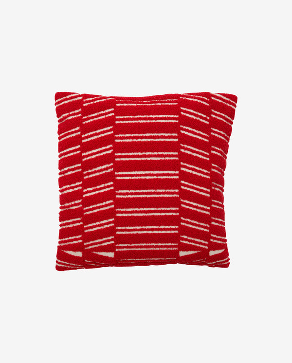 Housse de coussin BEID - ivoire/rouge