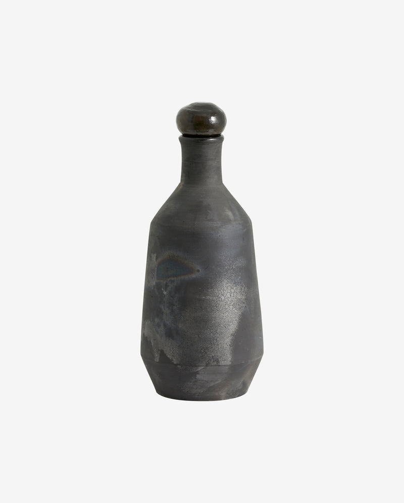 JUNIPER bottle w. lid, terracotta - black