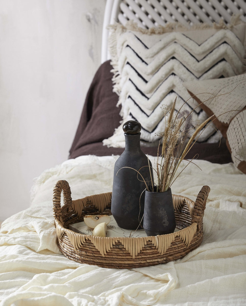 JUNIPER fles met deksel, terracotta - zwart