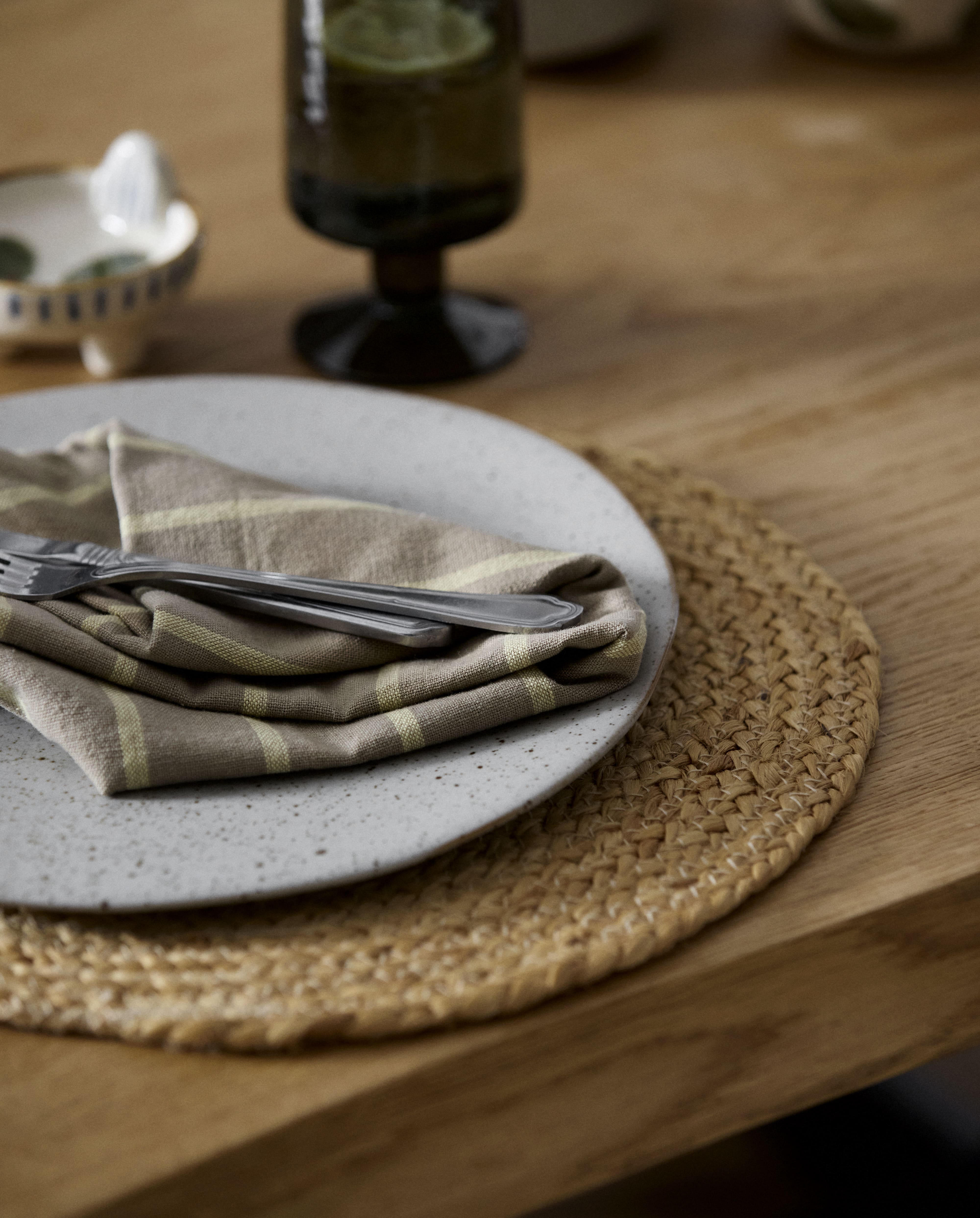 Paño de cocina KINU, a rayas - amarillo/beige