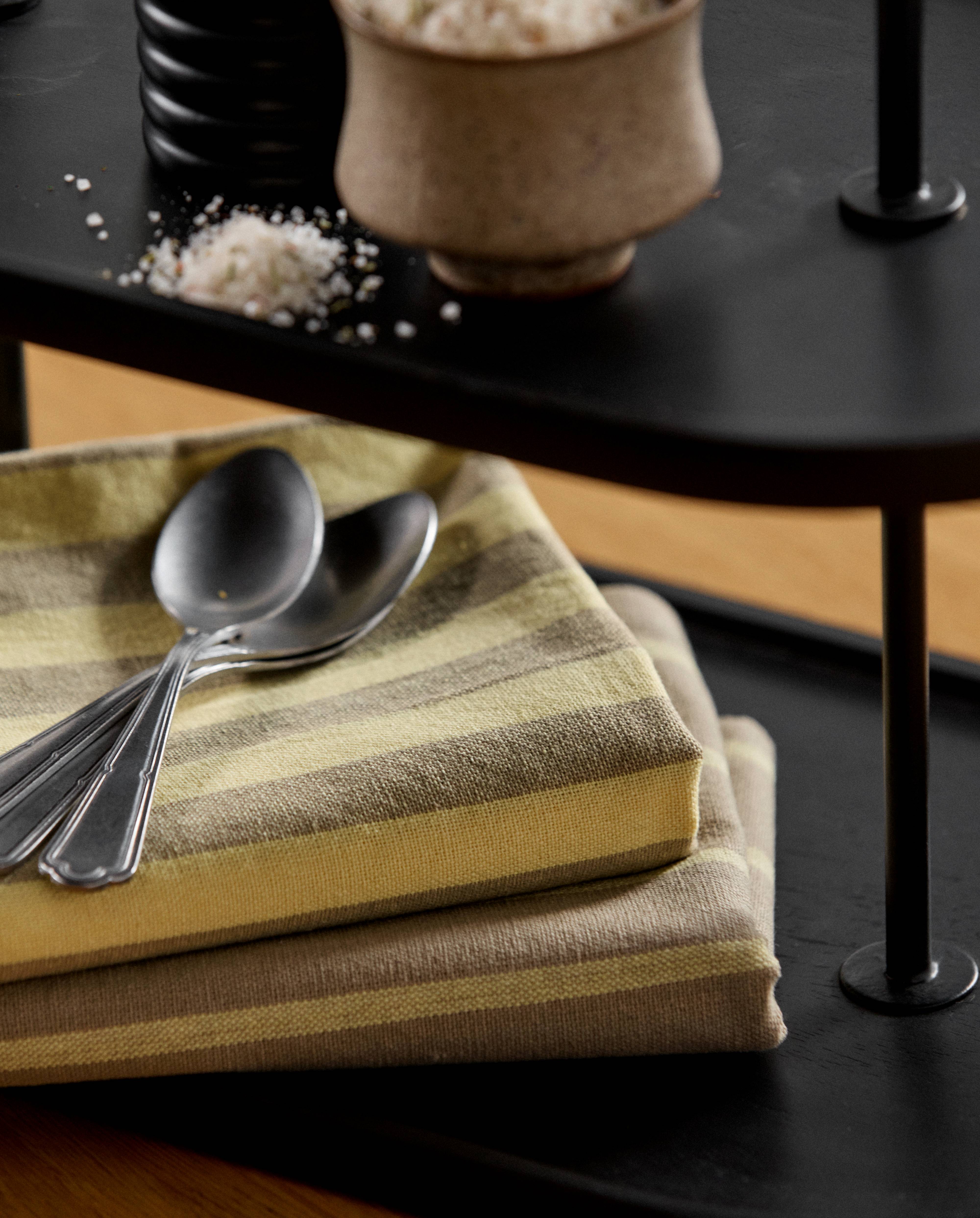 Paño de cocina KINU, a rayas - amarillo/beige