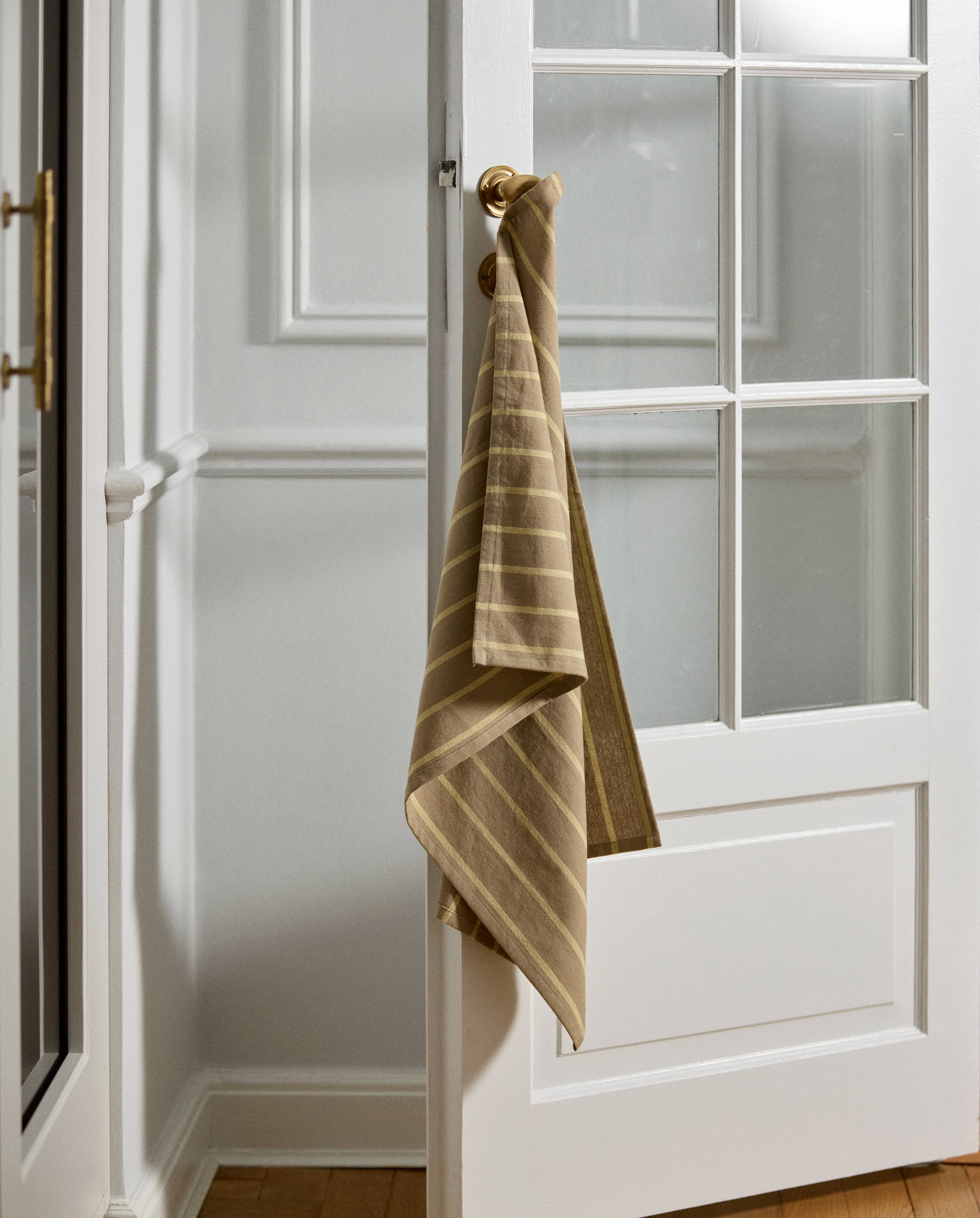 Paño de cocina KINU, a rayas - amarillo/beige