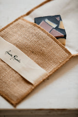 Jute zeep handschoen