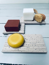 Bandeja de jabón de cerámica grande | TERRAZZO 8 x 15 cm