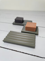 Bandeja de jabón de cerámica pequeña | GREEN 8 x 10 cm