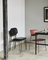 ESA dining chair, rust red