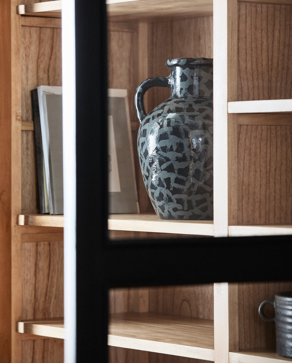 BATAM vaas, geglazuurd - zwart