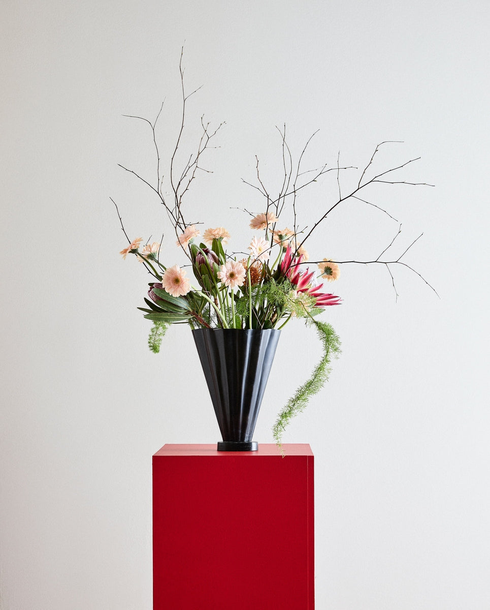 COLL vase, antique finish - brown