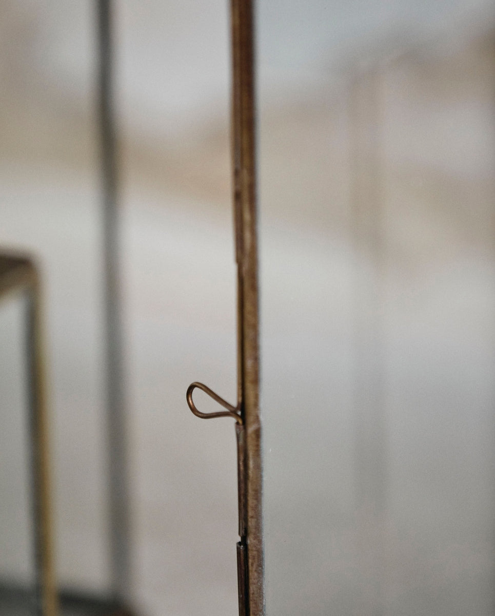 Lanterne ANTIQUE à dessus plat, L - finition dorée