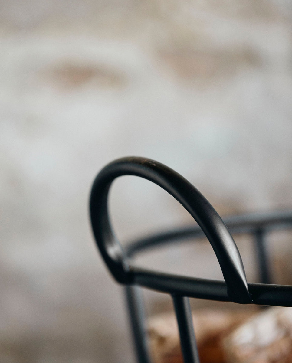 DOWNTOWN basket on wheels - black