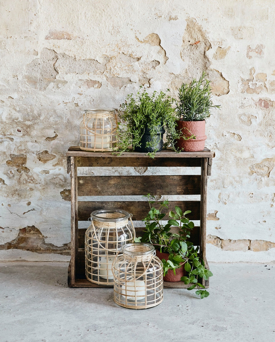 Bougeoir BAMBOU, verre, moyen