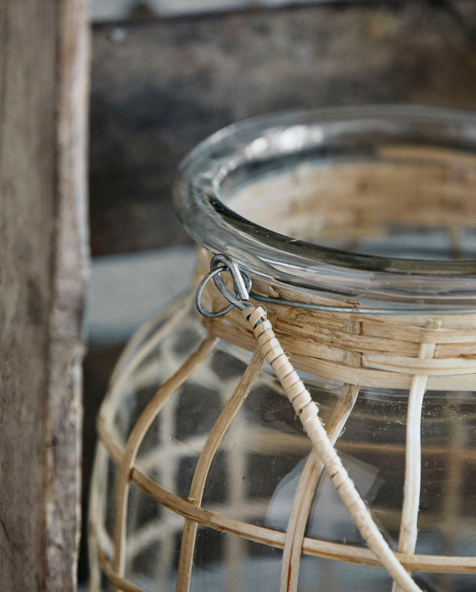 Bougeoir BAMBOU, verre, moyen