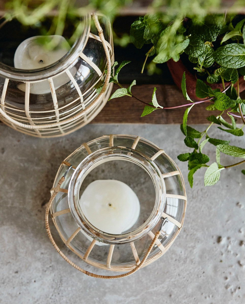 Bougeoir BAMBOU, verre, moyen