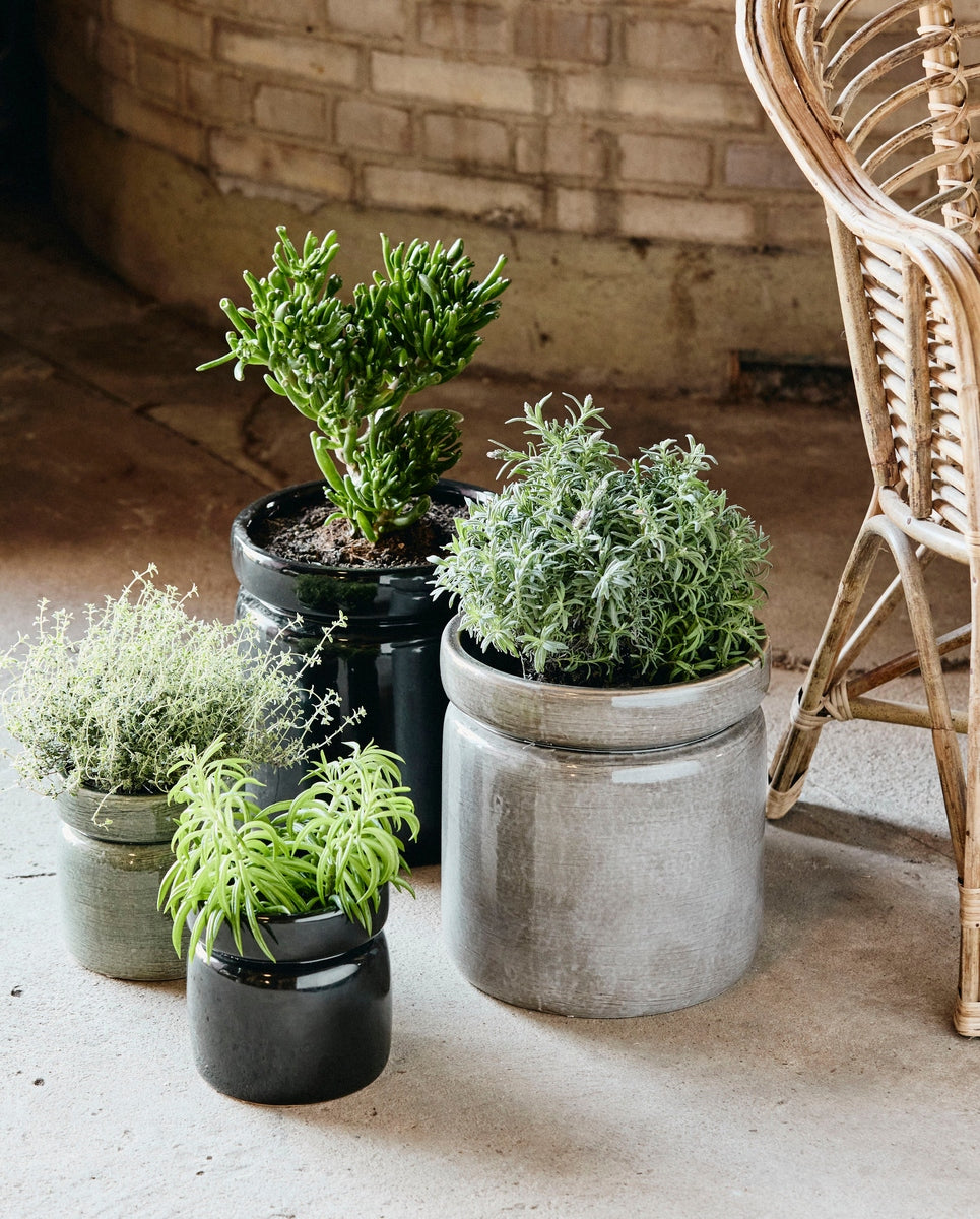 ISA pot, L, lichtgrijze glazuur