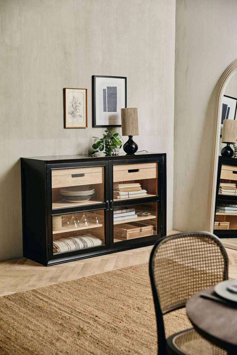 Meuble VIVA, 2 portes basses - noir