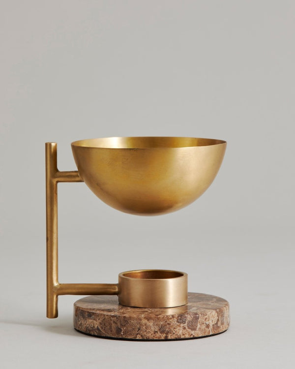 AYU aroma burner - brass/marble