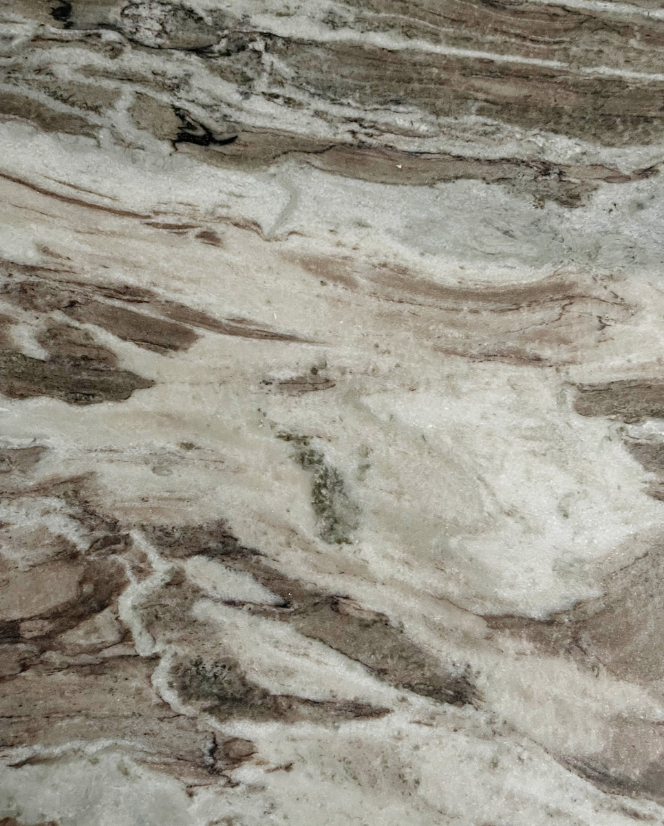 Table basse ronde ERIE - plateau en marbre ivoire