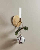 Glass ornament, S, mix w/black - white