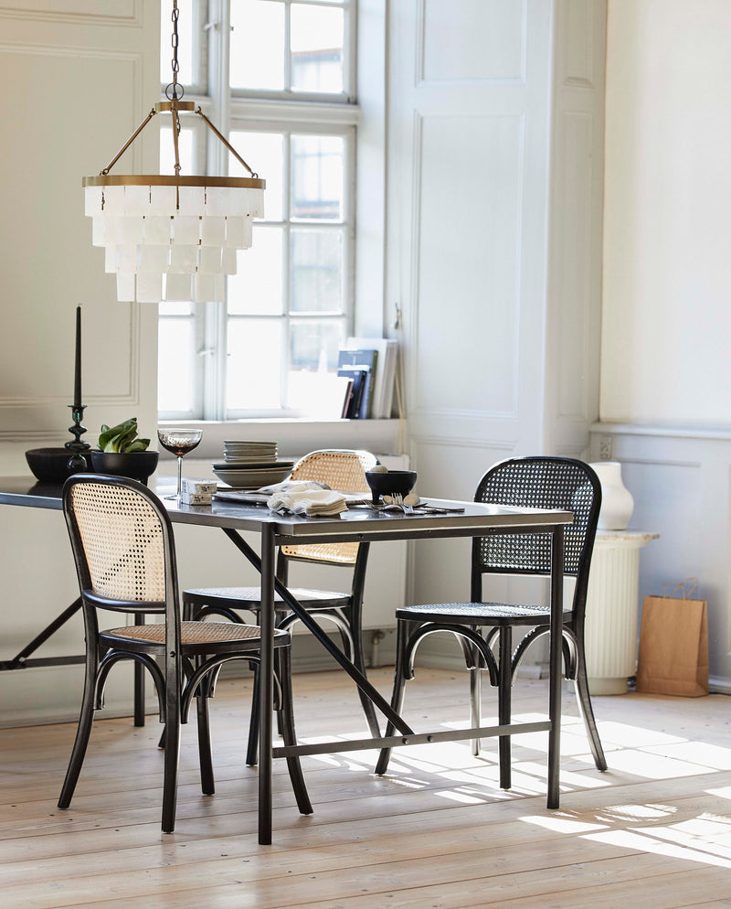 HALO white alabaster chandelier - golden