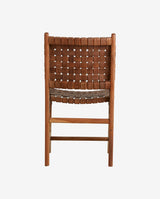 AYA dinner chair, brown leather/wood