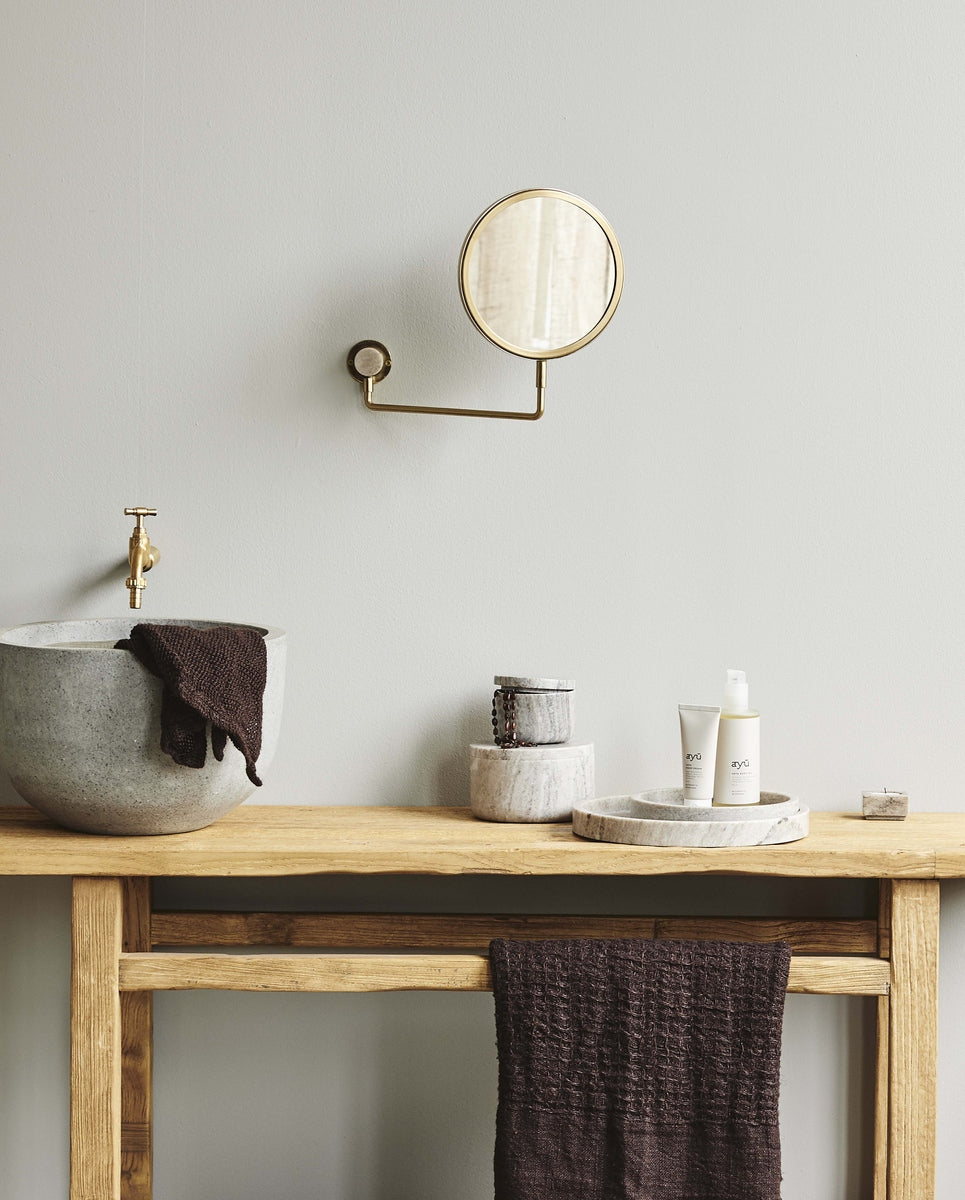 TESIA Wandspiegel - goldenes Finish