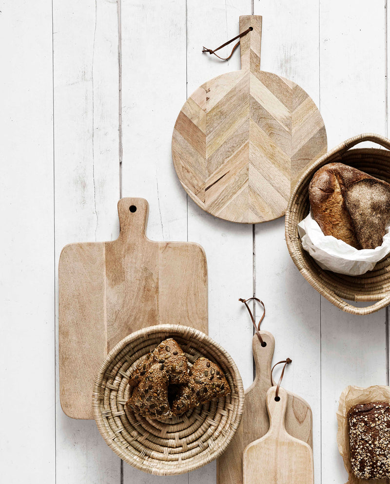 Chopping board, herringbone, wood, L