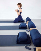 YOGA meditation bolster, dark blue