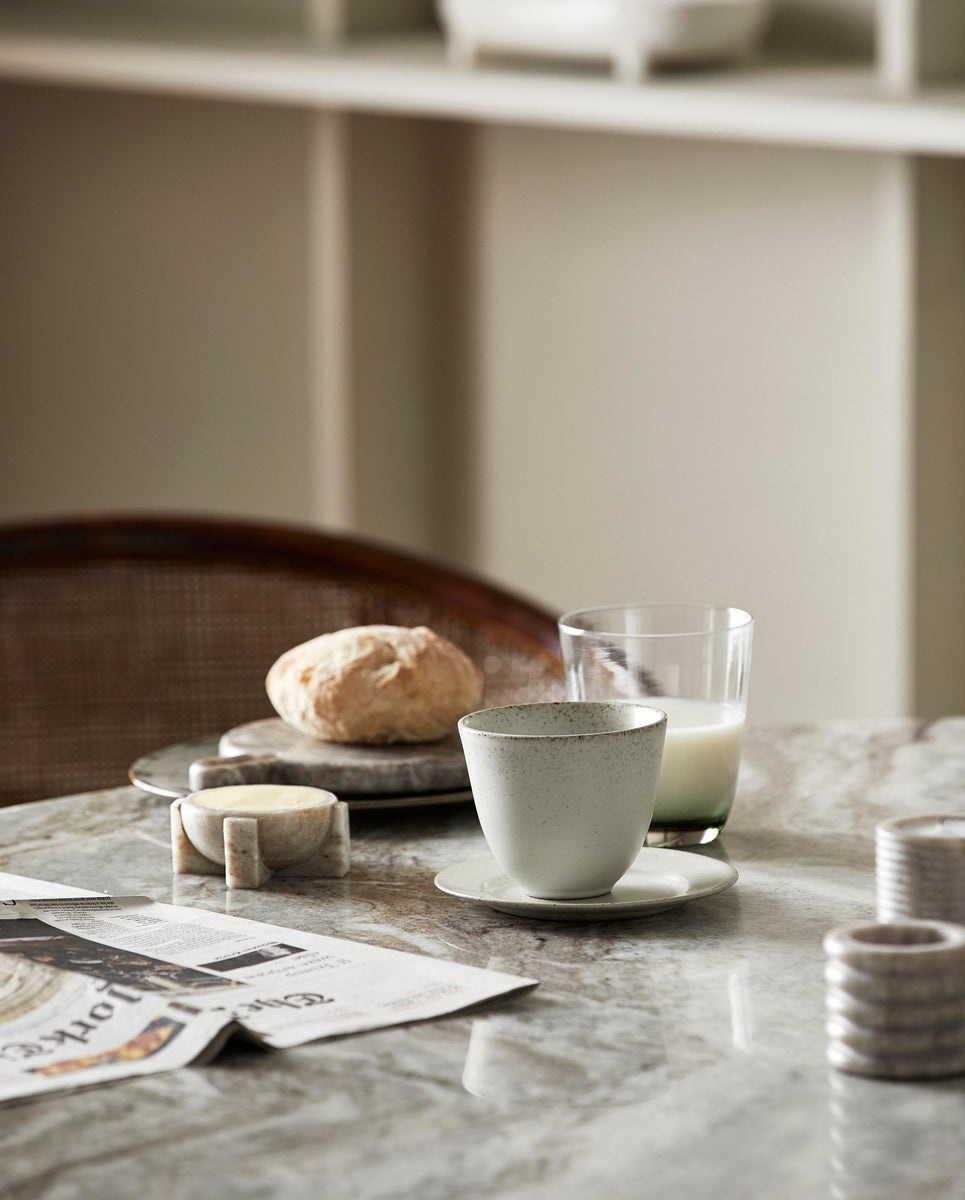 Salière MERIAN, marbre marron