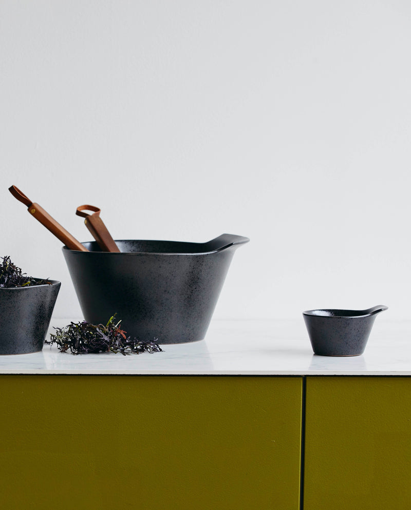 TORC ceramic bowl, S, brown/black glaze