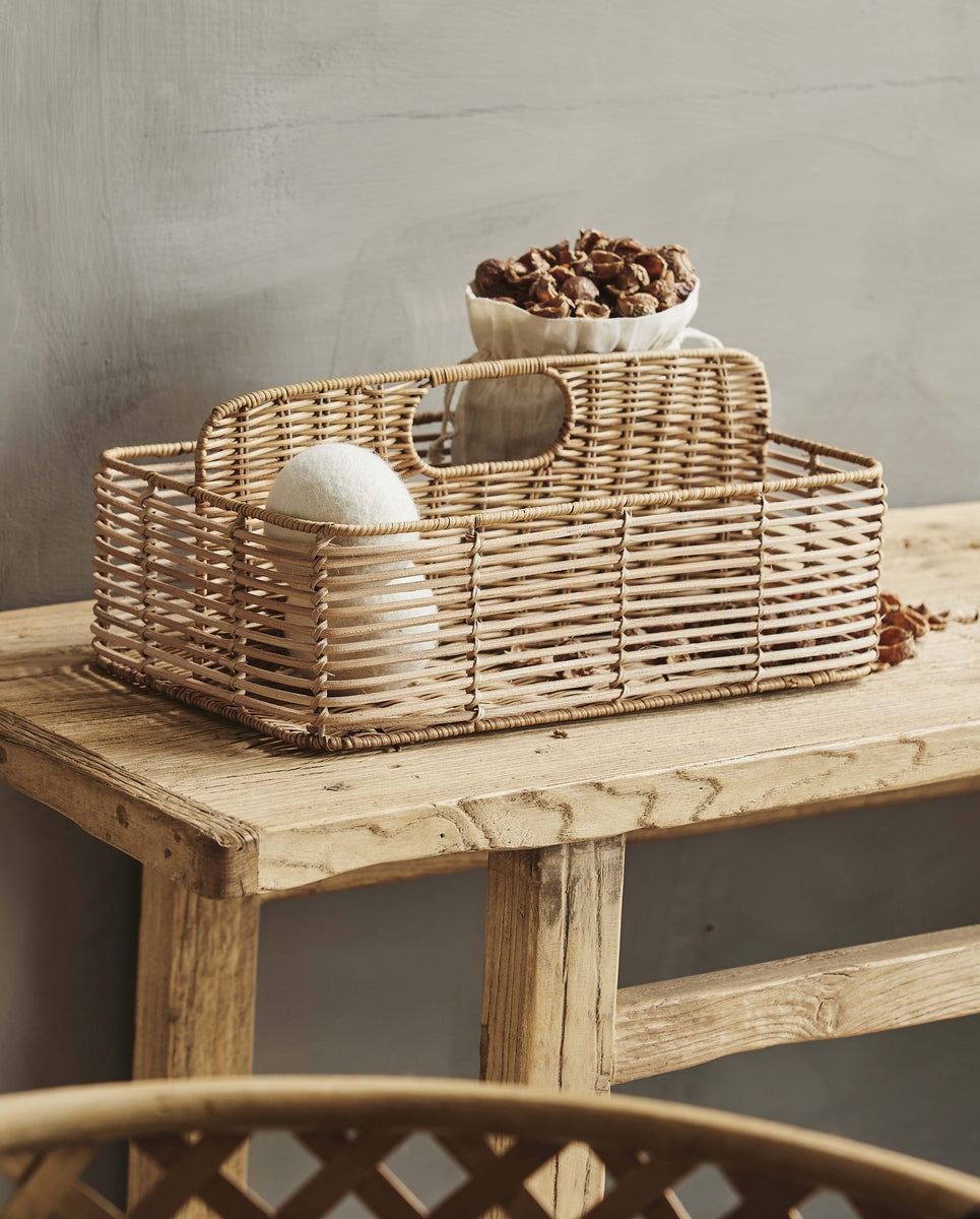 Support rotin ZADAR, 2 séparateurs - nature