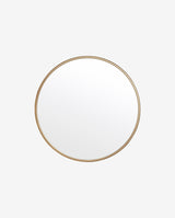 CURLEW round mirror, iron - brass