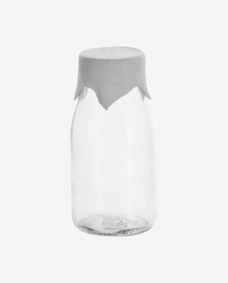 MILK bottle, clear glass