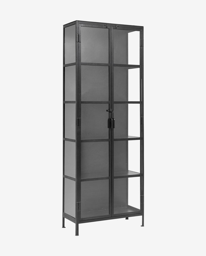 PHOENIX black cabinet, 2 doors, iron