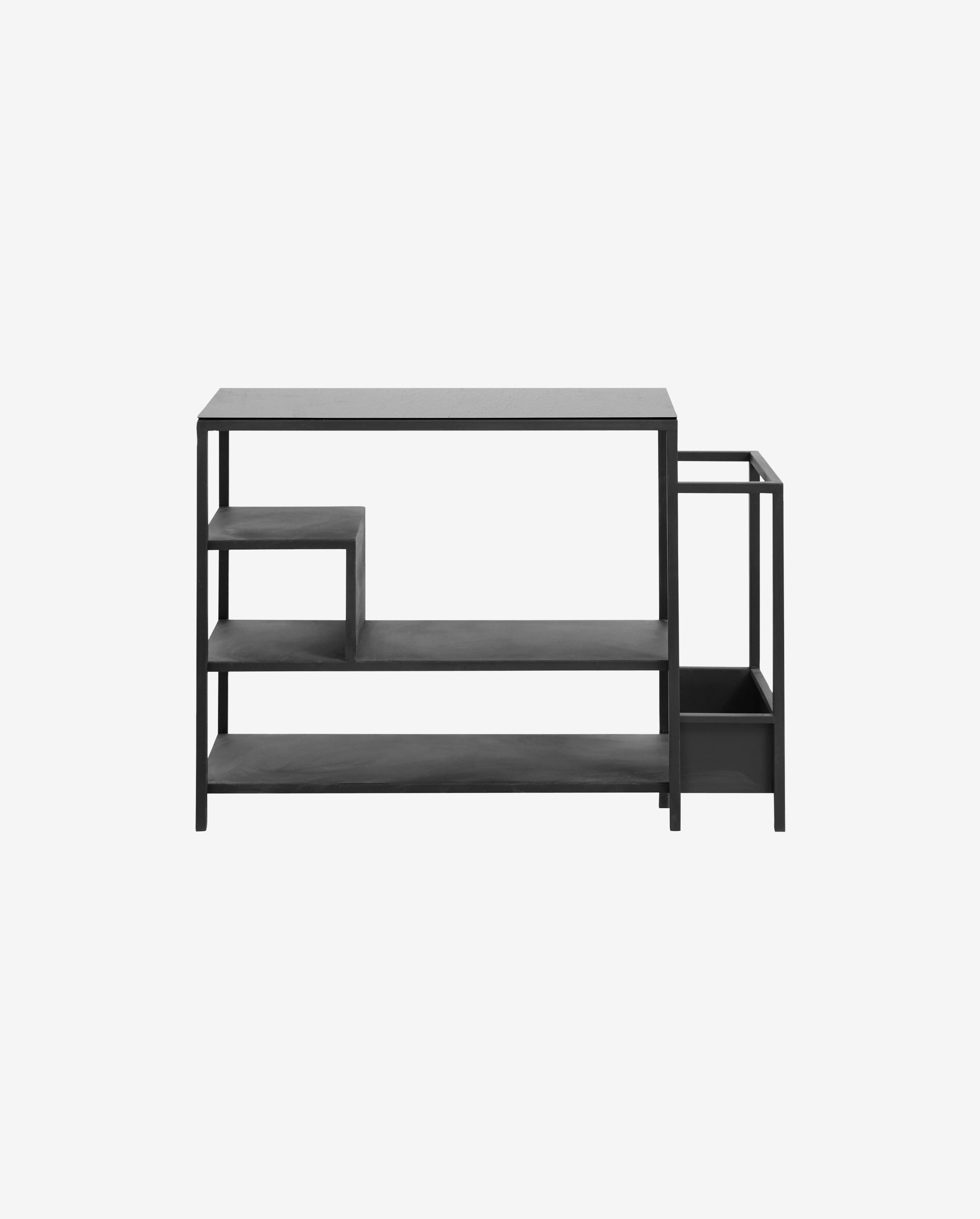 Iron shoe rack with - black shelf | nordal.com