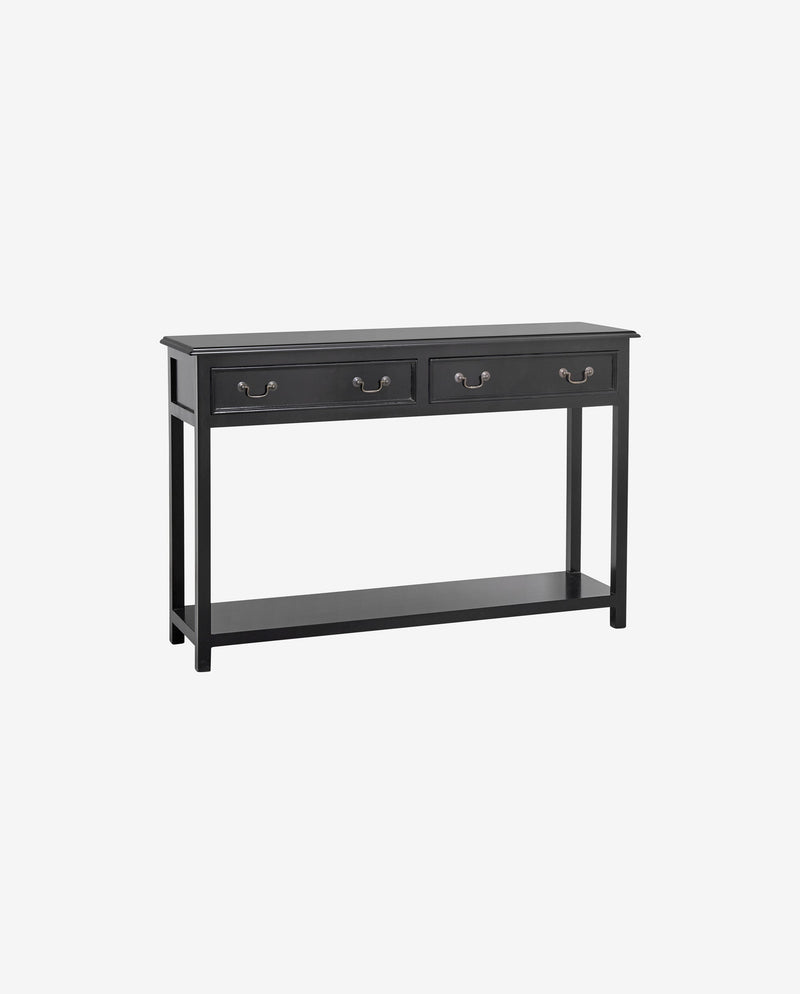 MOSS console w/2 drawers - black