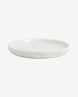 Dish, small, white marble