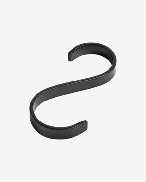 Gancio a S piatto - nero