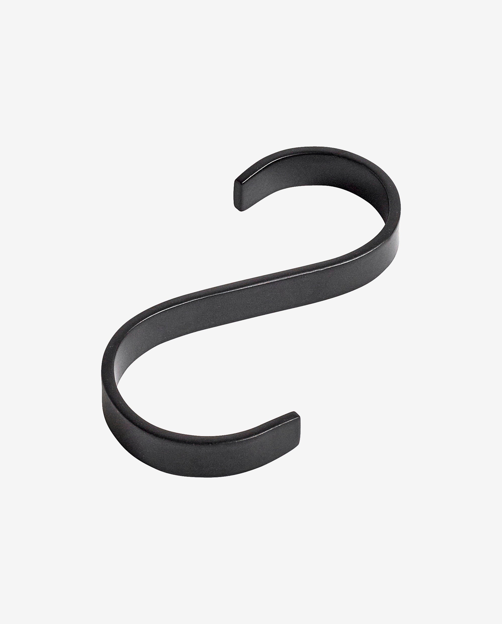 Gancio a S piatto - nero