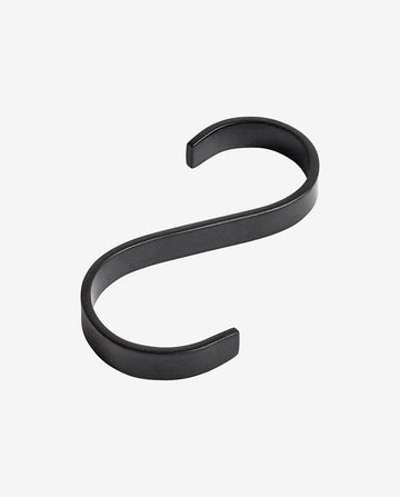 Gancho en forma de S plano, color negro