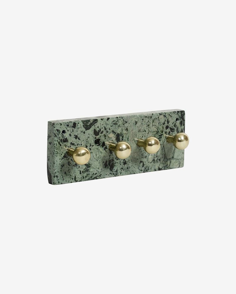 ULUA necklace rack w/knobs, dark green marble